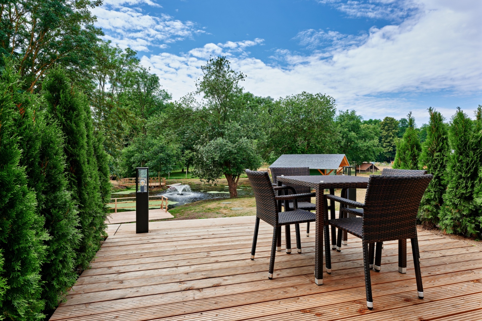 Terrasse mit Freiraum in der Ferienwohnung Sissi & Franzl © Bernsteinreiter