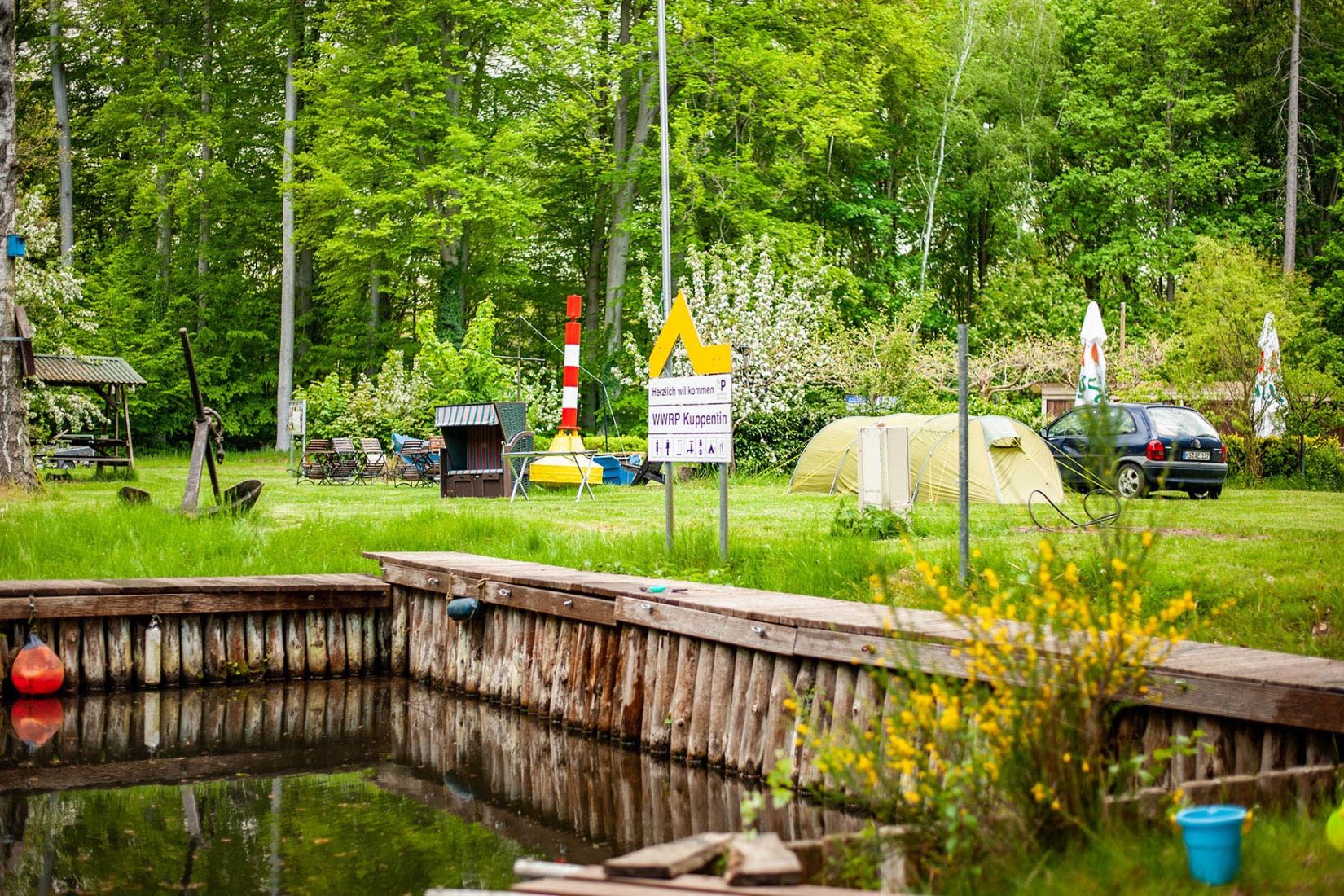 Der Wasserwanderrastplatz Kuppentin an der Elde, auch bekannt als Bermudadreieck Heike Eickholt