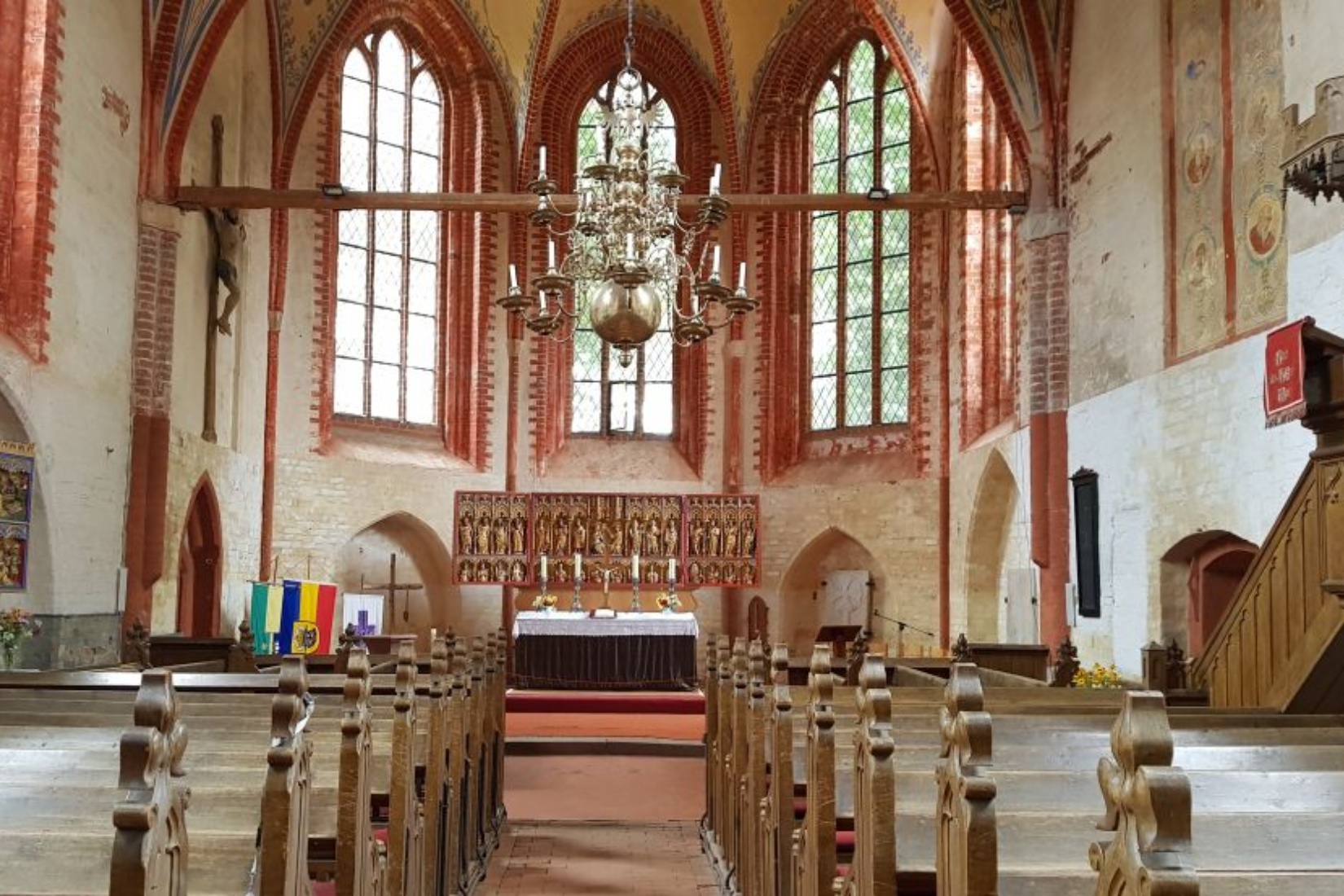 Blick auf die Orgel in der Inselkirche von Poel © VMO, R. Kral