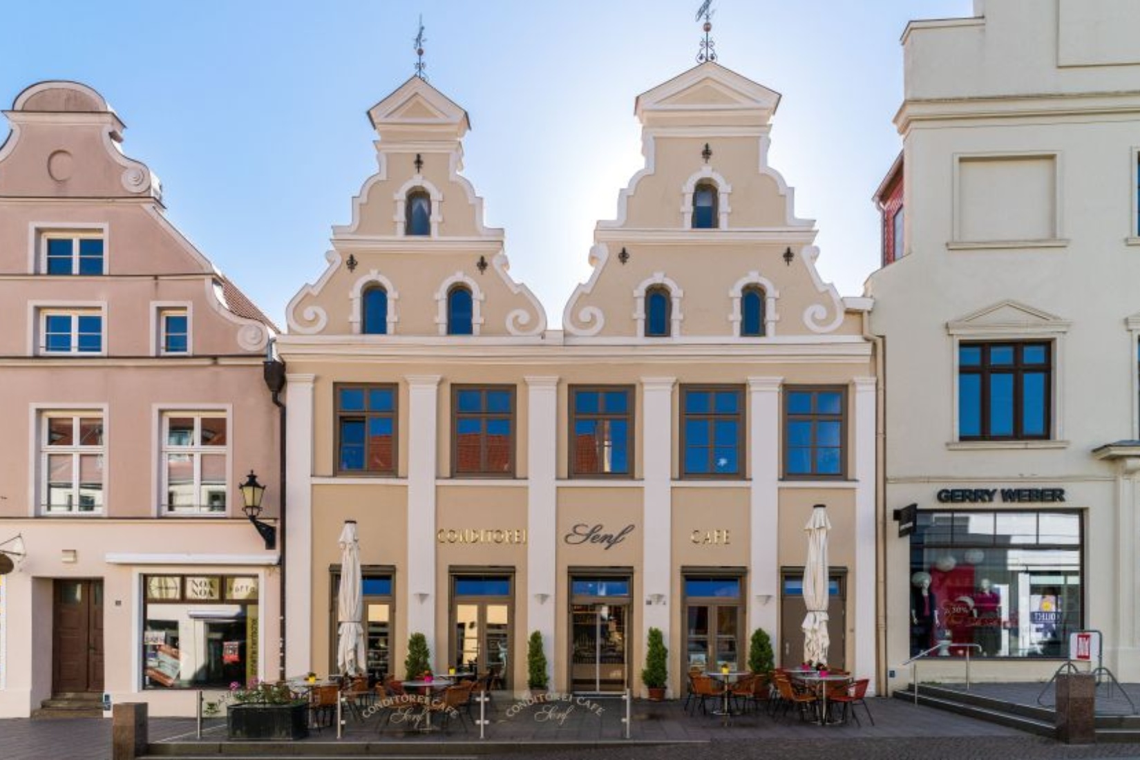 Giebelhäuser in der Krämerstraße © TZ Wismar, Alexander Rudolph