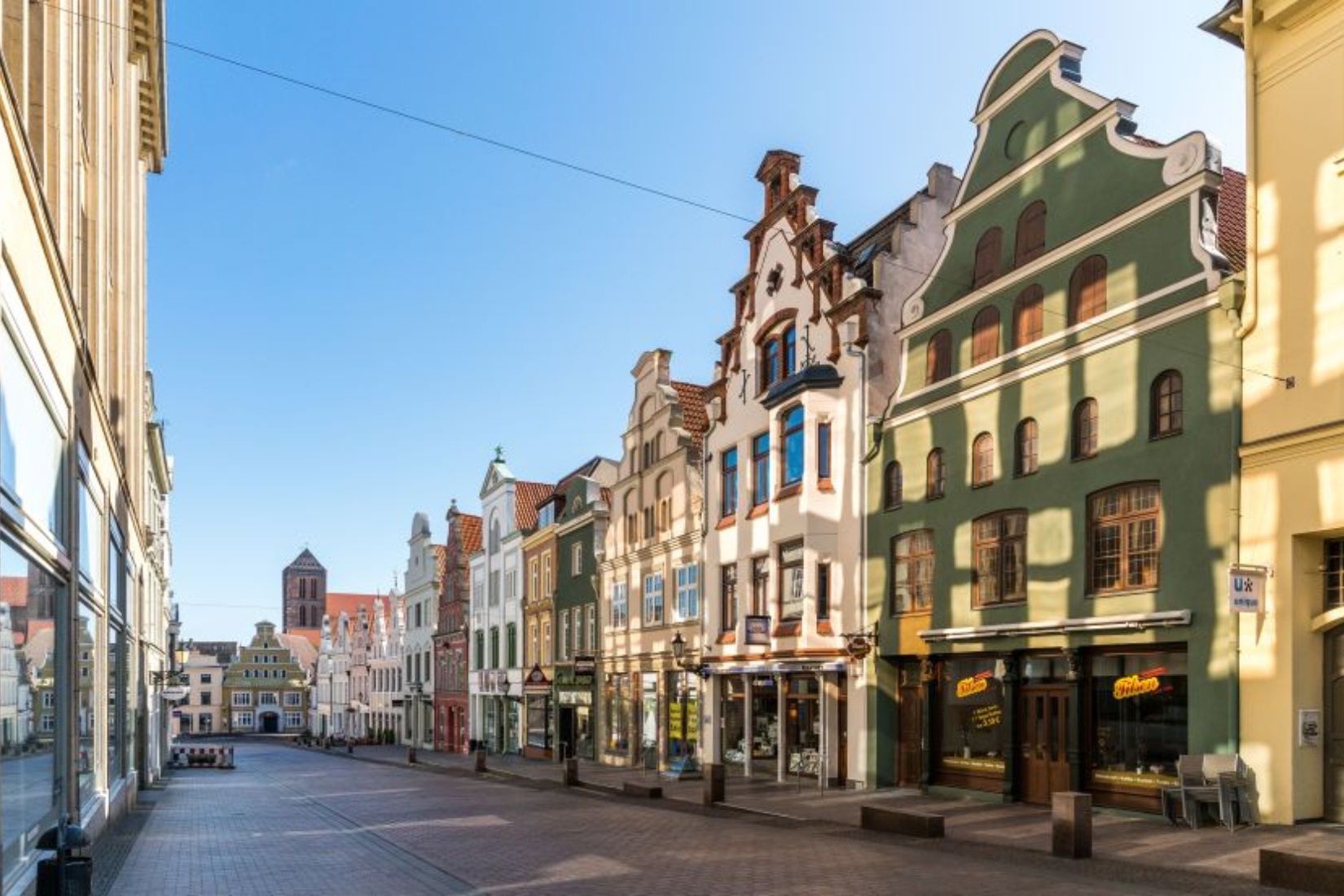 Giebelhäuser in der Krämerstraße in Wismar © TZ Wismar, Alexander Rudolph